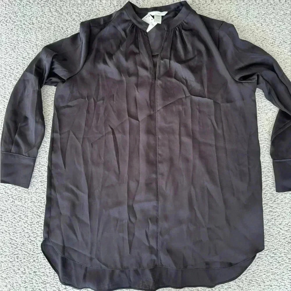 H&M Long Flowing Black Blouse Women’s Size 14 NWT - Picture 2 of 10